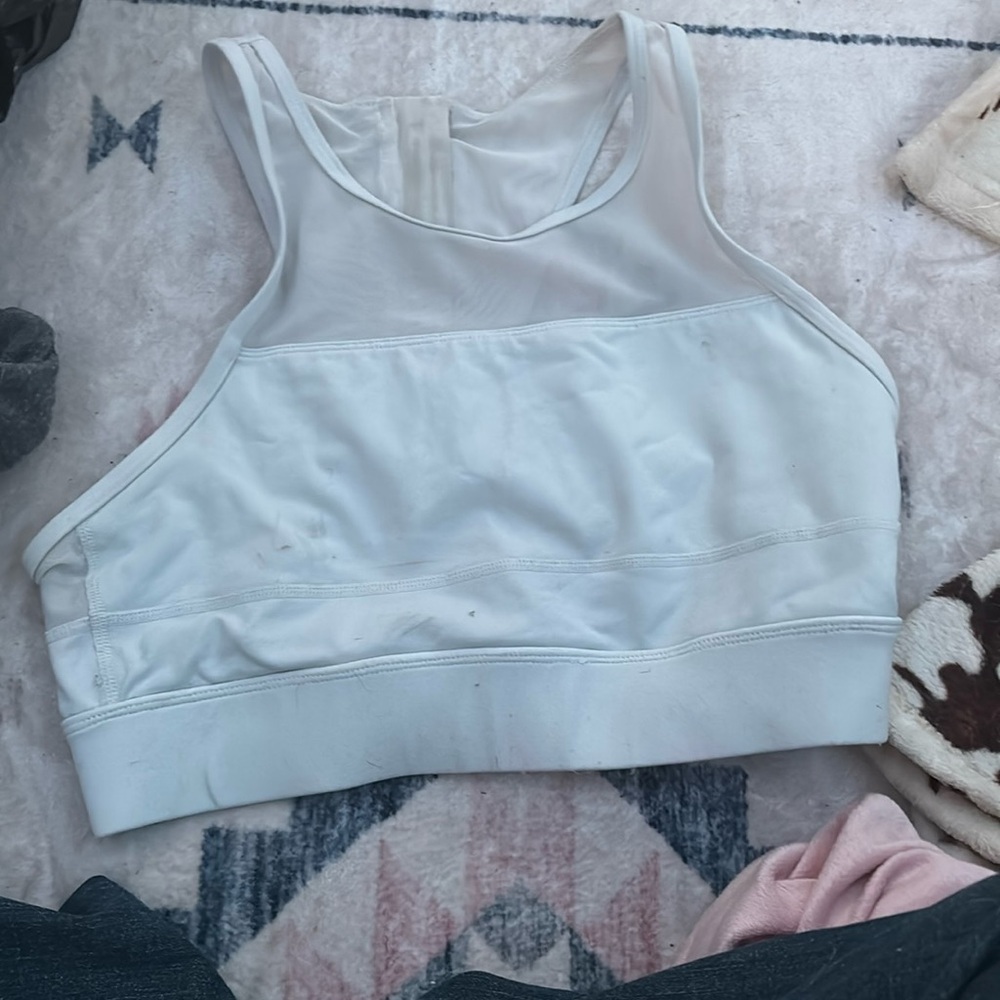 Zyia active sports bra size medium color white
